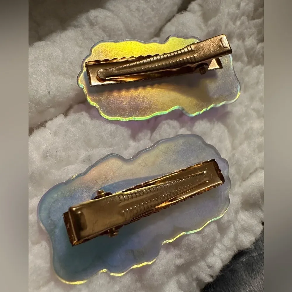 Hello Kitty Amazing Hair Clip 2 Pcs  Aurora borealis